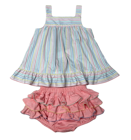 WBK Pastel Penny Stripe Breezy Bloomer Set