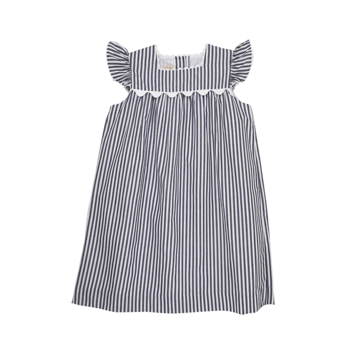 TBBC Rosemary Ric Rac Dress Nantucket Navy Stripe/Worth Avenue White