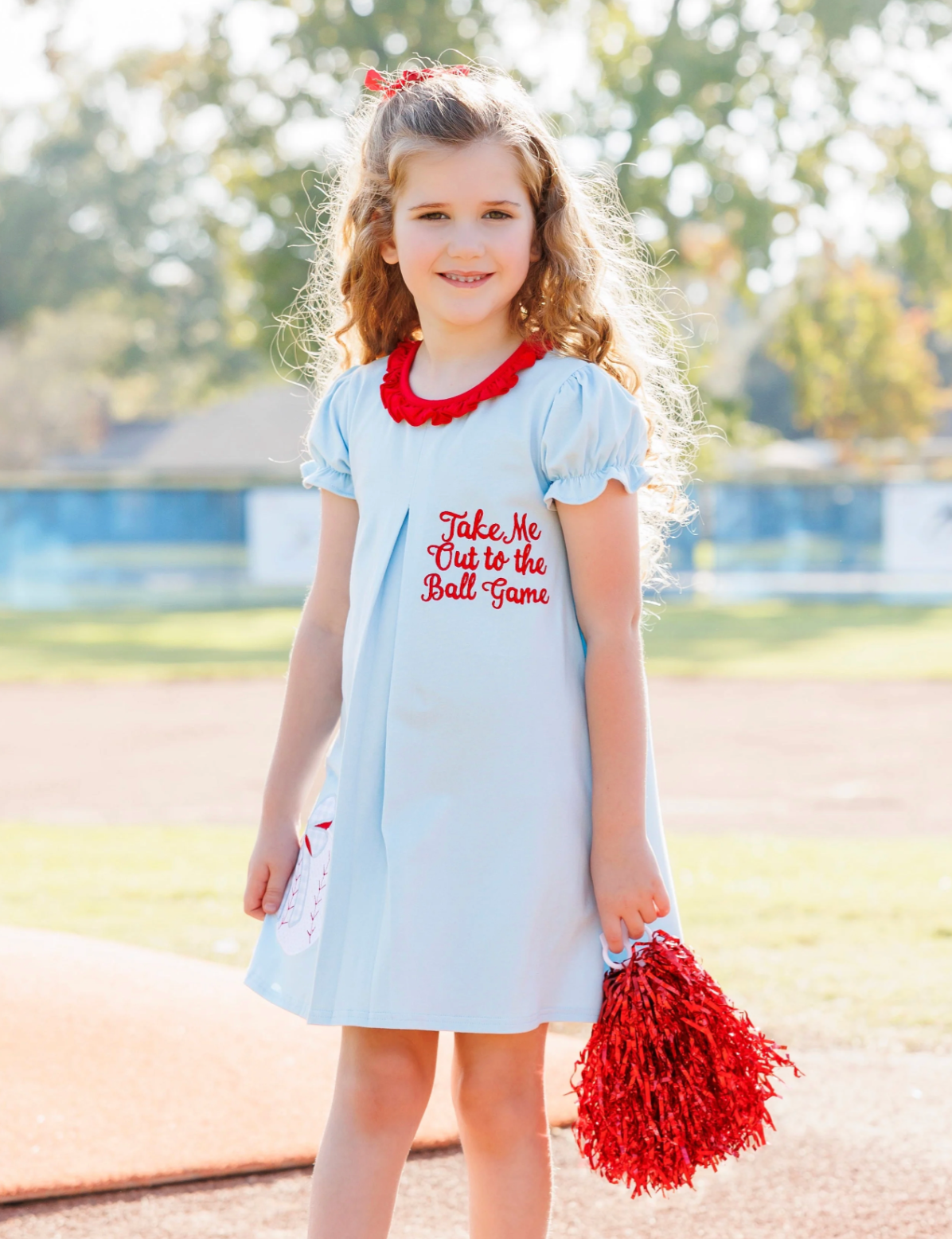 JB Take Me Out To The Ball Game Pleat Dress