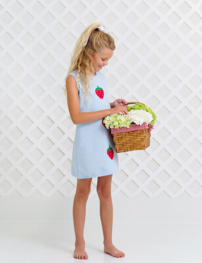 TBBC Annie Apron Dress Strawberries Buckhead Blue