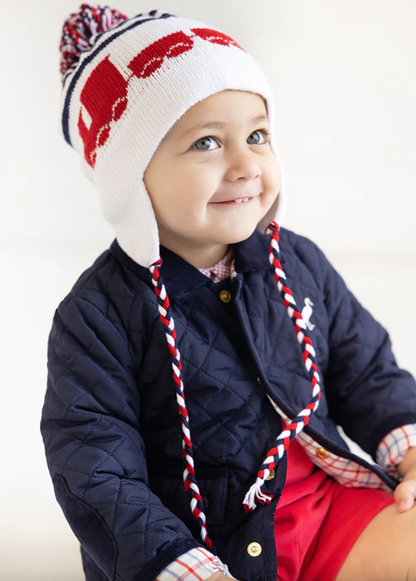 TBBC Caldwell Quilted Coat- Nantucket Navy with Palmetto Pearl
