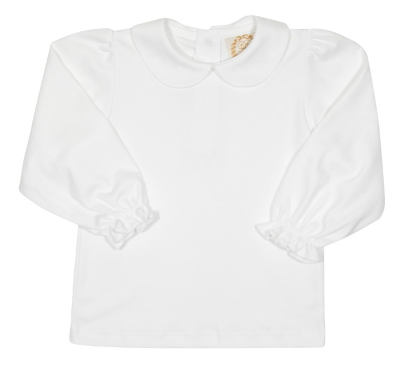 TBBC Maude's Peter Pan Collar Shirt & Onesie (Long Sleeve Pima) Worth Avenue White