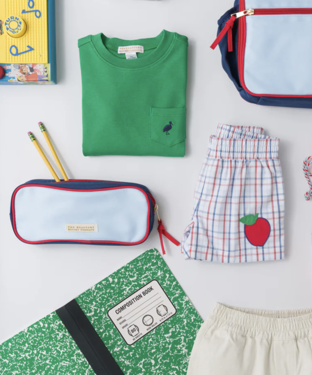 TBBC Peyton Pencil Pouch Buckhead Blue/Richmond Red/ Nantucket