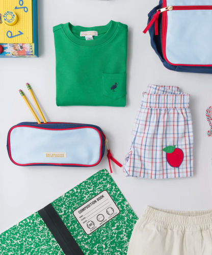 TBBC Peyton Pencil Pouch Buckhead Blue/Richmond Red/ Nantucket
