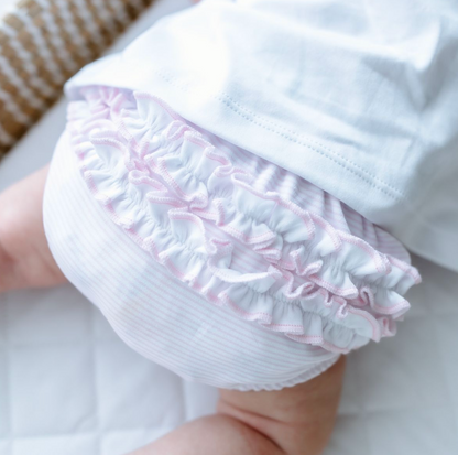 MB Julia Smocked Ruffle Diaper Cover Set Pink