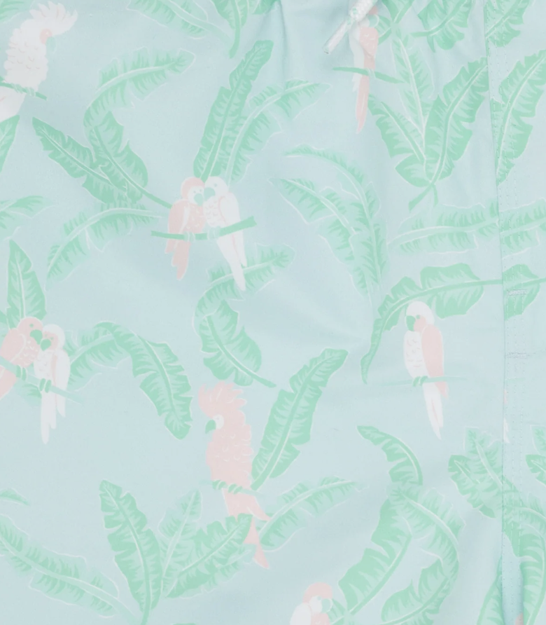 TBBC Tortola Swim Trunks Parrot Island/ Worth Ave White