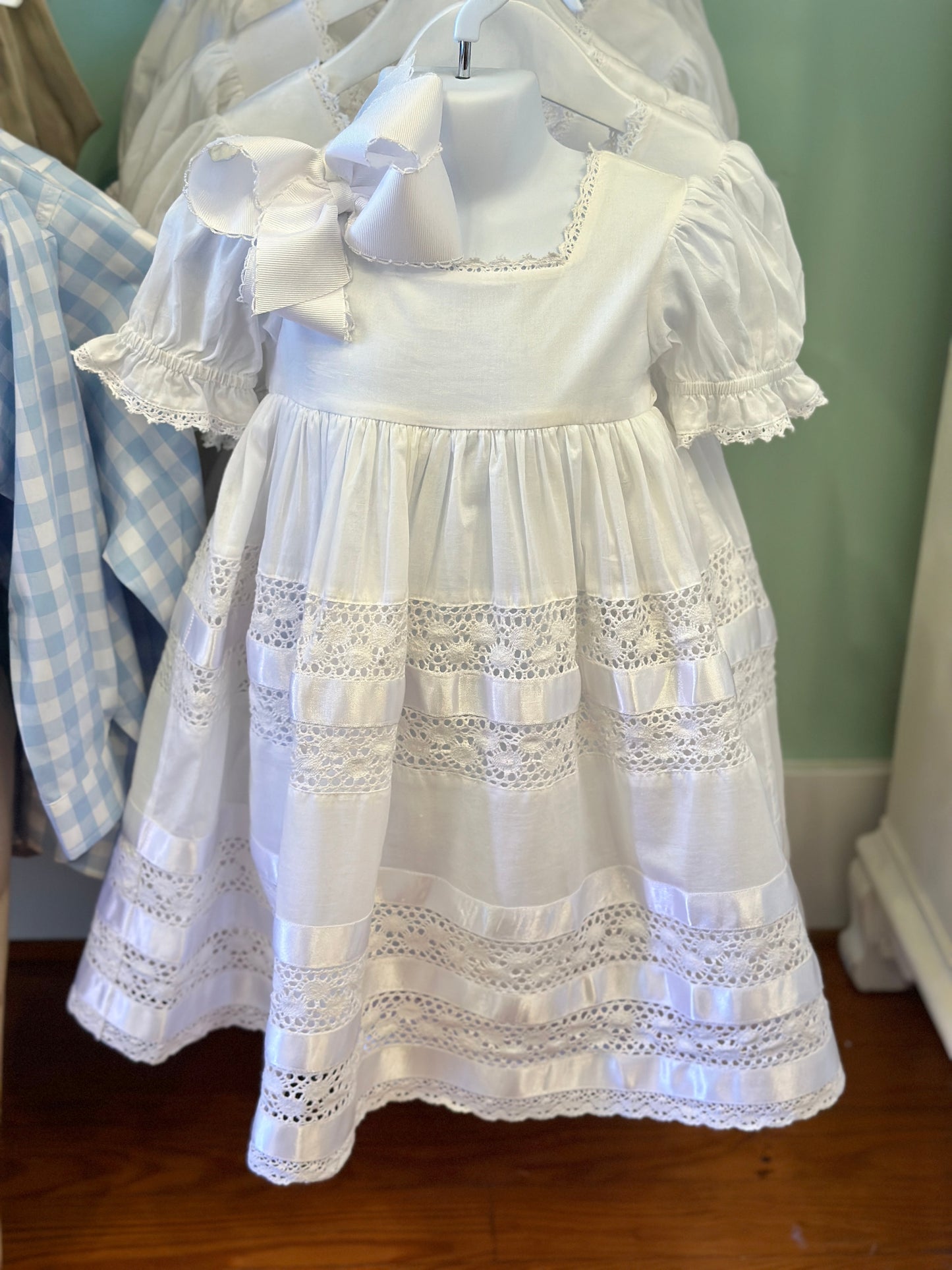 Cotton Kids White Lace Flower Girl Dress