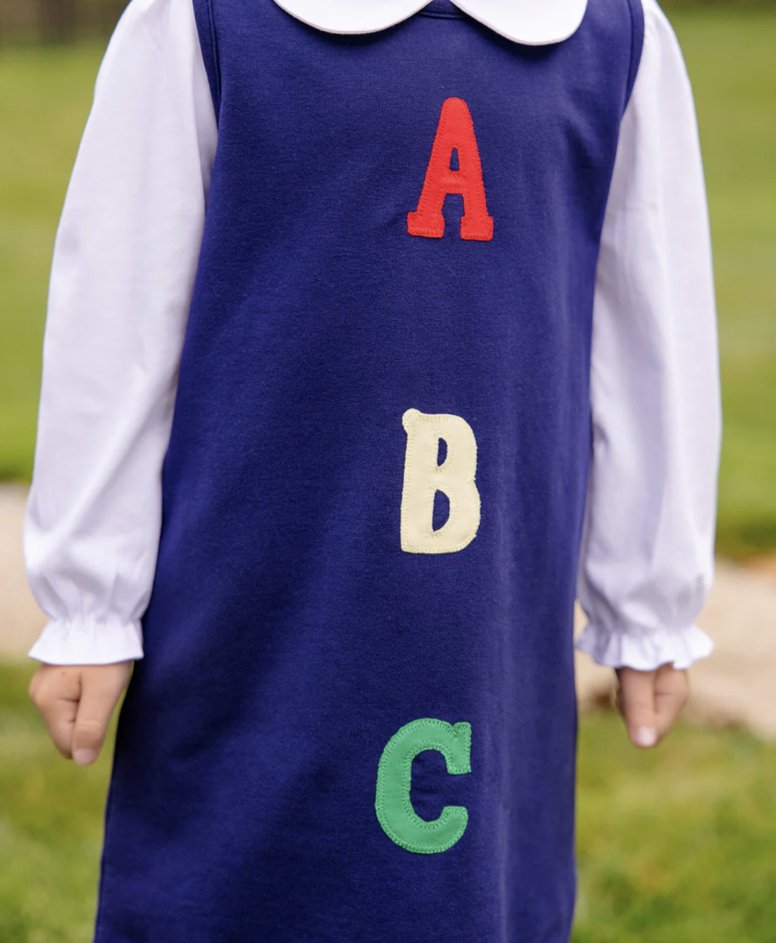 TBBC Annie Apron Dress- ABC Nantucket Navy/ Richmond Red