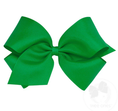 King Classic Grosgrain Hair Bow (Plain Wrap)- Wee Ones