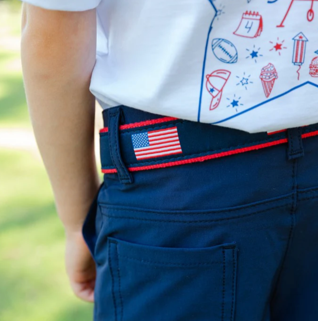 BB Flag Belt Navy