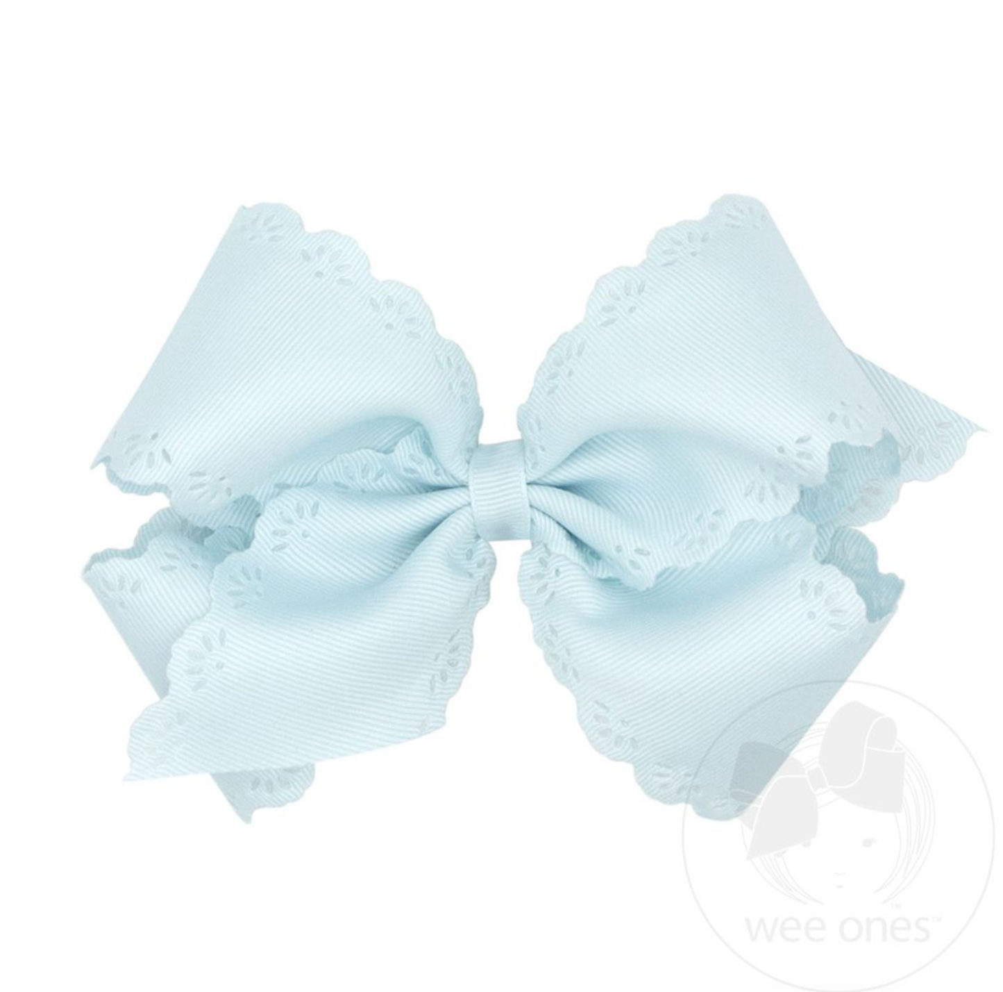 Small King Eyelet Embossed Grosgain Bow Wee Ones
