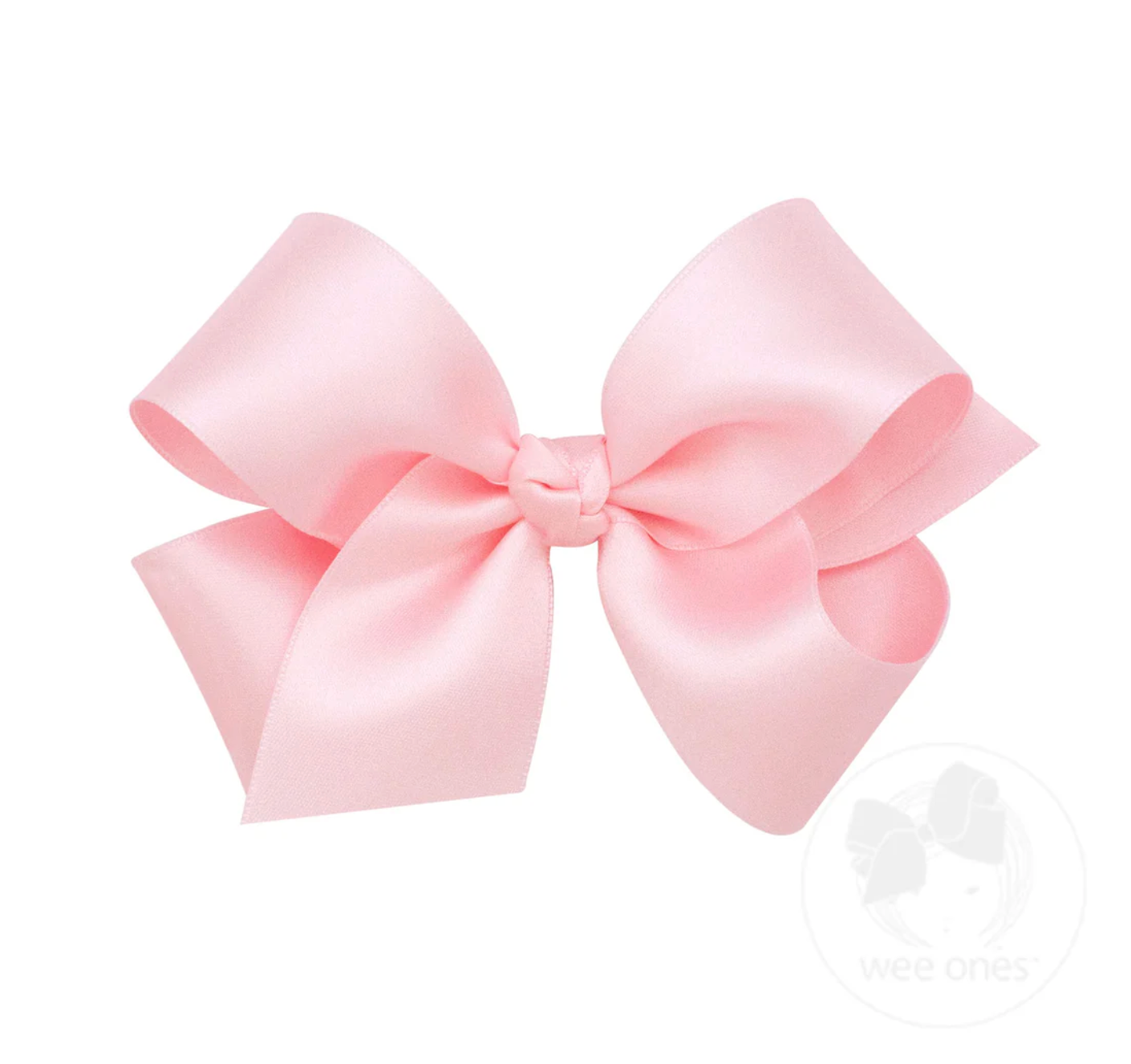 Medium French Satin Girls Hair Bow (Knot Wrap) Wee Ones