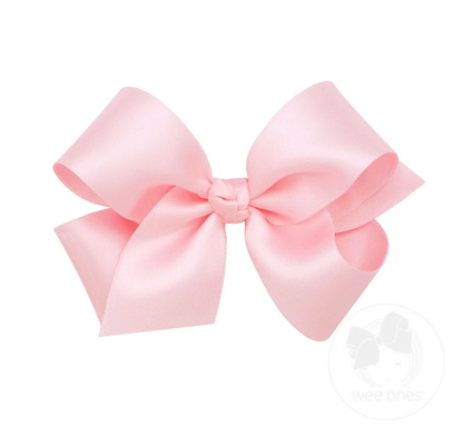 Medium French Satin Girls Hair Bow (Knot Wrap) Wee Ones