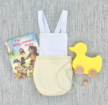 TBBC Sayre Sunsuit Worth Ave White/Seaside Sunny Yellow Seersucker