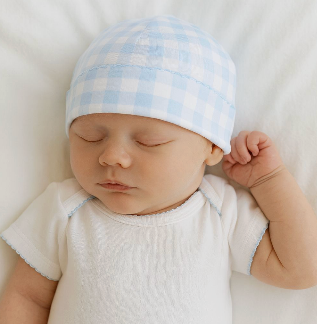 MB Baby Checks Blue Hat