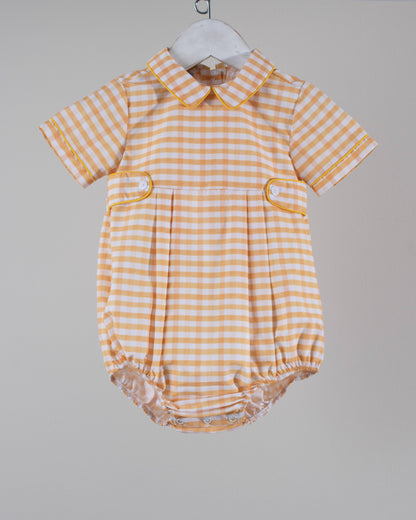 Orange Plaid Benjamin Bubble