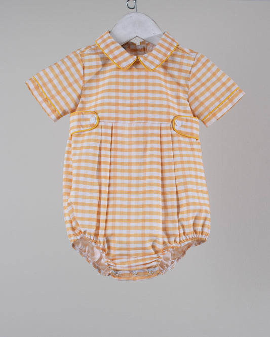 Orange Plaid Benjamin Bubble