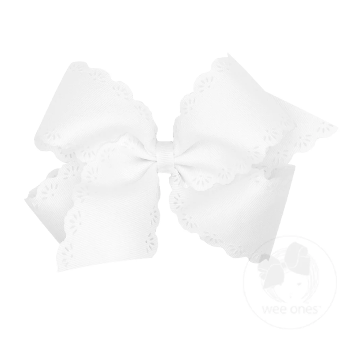 Small King Eyelet Embossed Grosgain Bow Wee Ones
