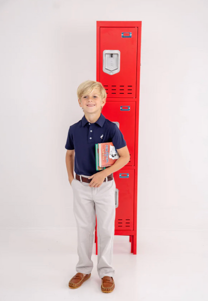 TBBC Nantucket Navy Prepletic Prim & Proper Polo