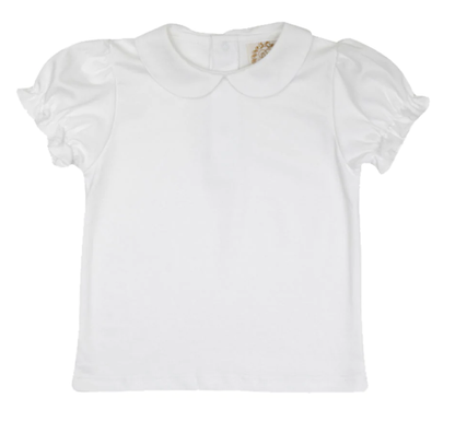 TBBC Maudes Peter Pan Collar Shirt SS Pima White