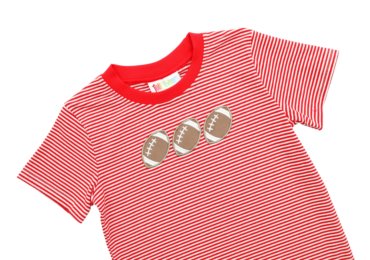 JB Football Trio Shirt- Red Stripe