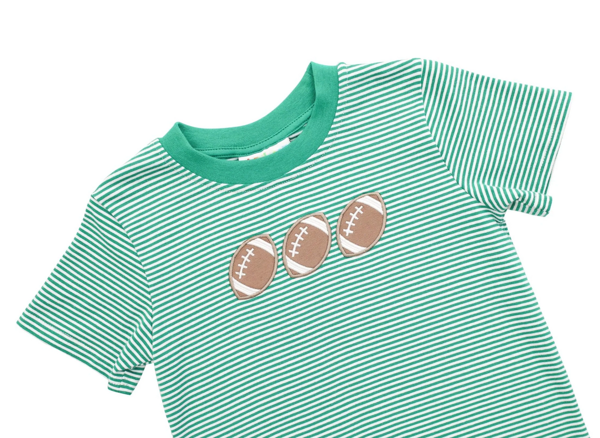 JB Football Trio Shirt - Green Stripe