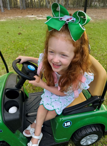 King Sporty Grosgrain Hair Bow with Serged Edge Wee Ones