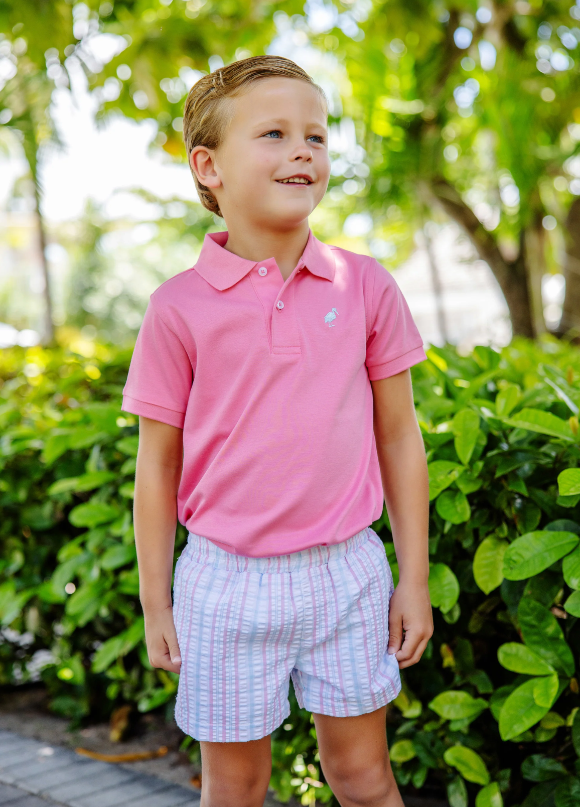 TBBC Prim & Proper Polo Hamptons Hot Pink with BHB Stork