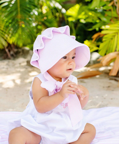 TBBC Beaufort Bonnet Pink Savannah Seersucker