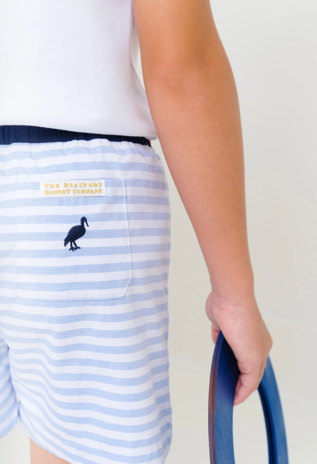 TBBC Shelton Shorts Park City Periwinkle Stripe with Navy
