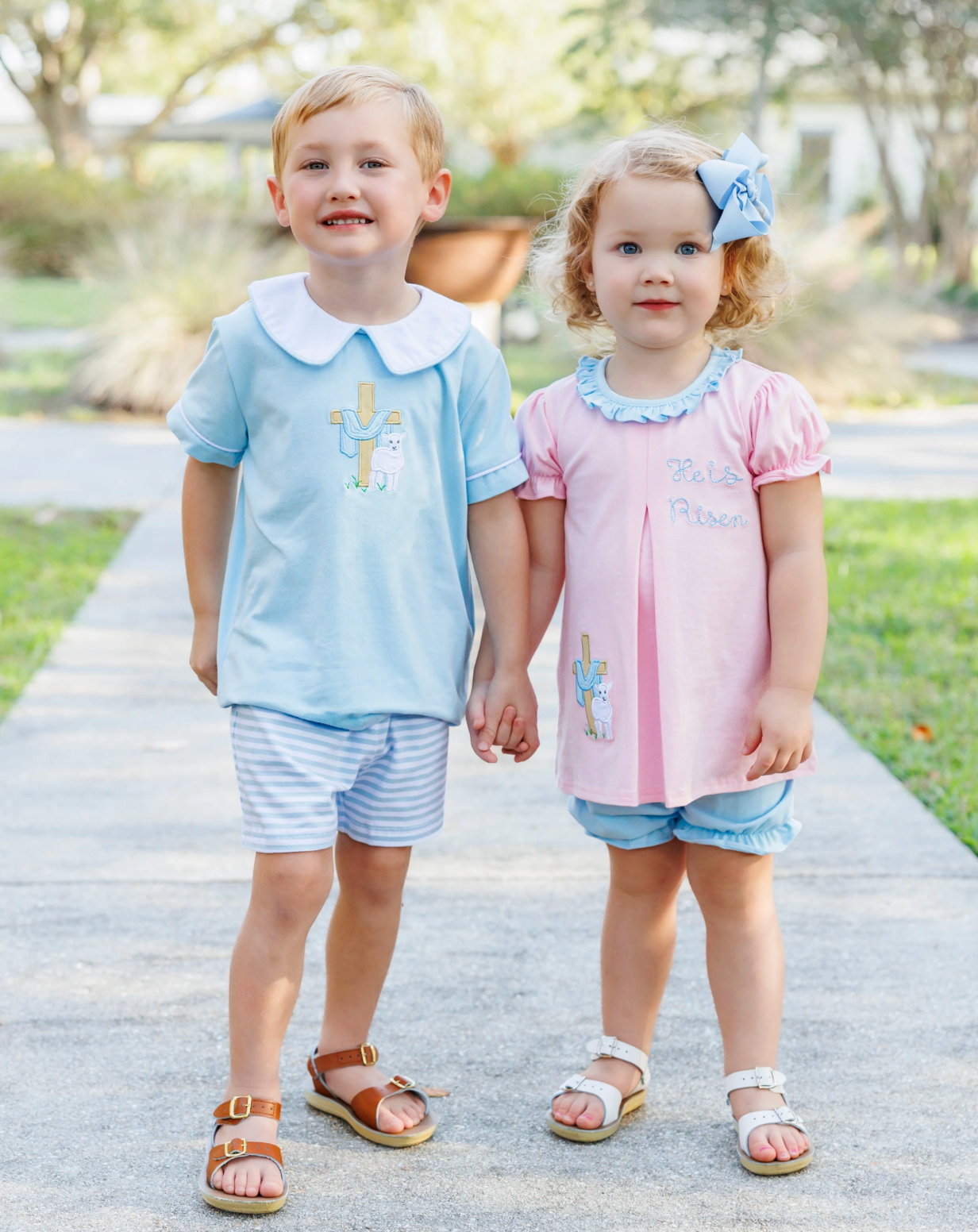 JB He Is Risen Collared Short Set