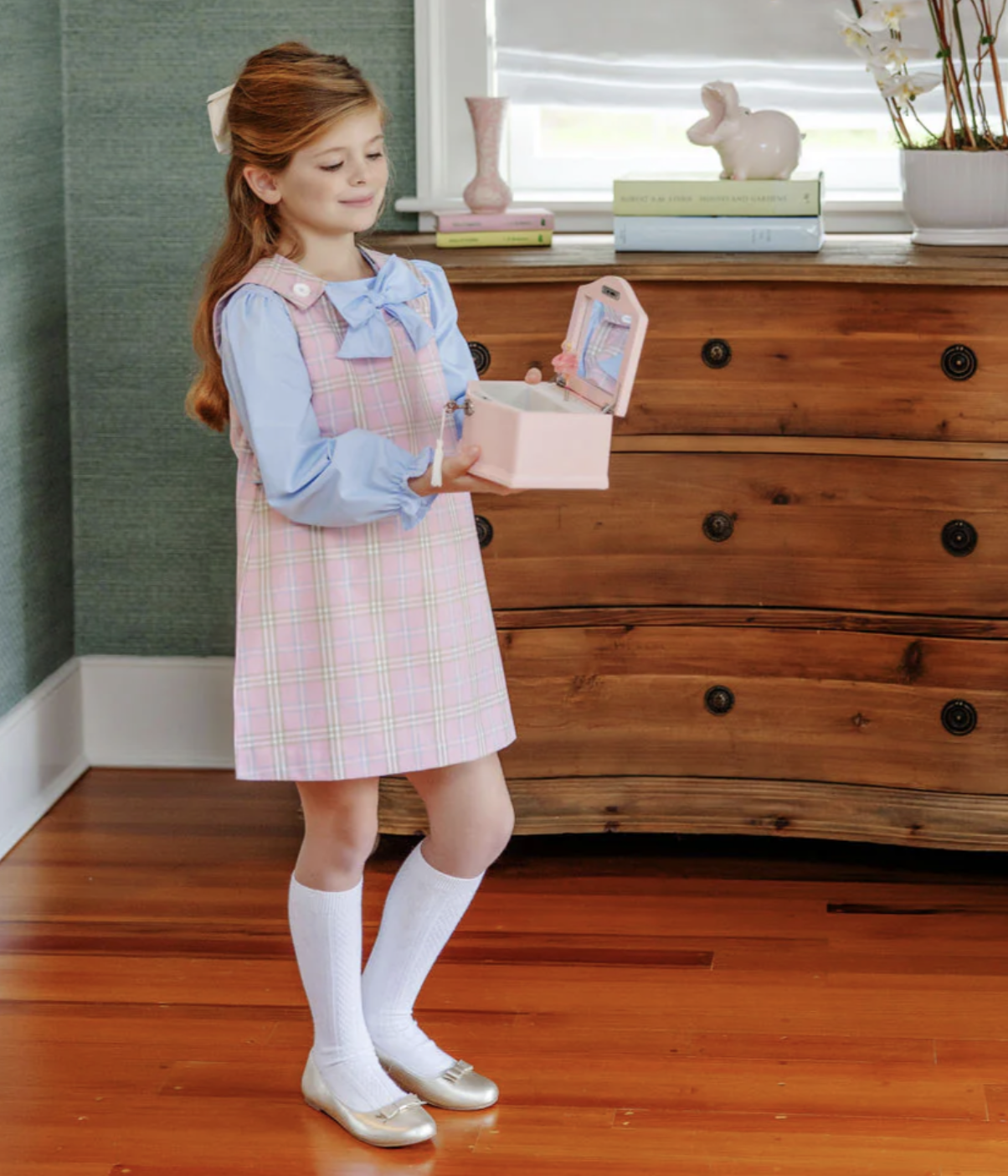 TBBC Beatrice Bow Blouse & Onesie Beale Street Blue