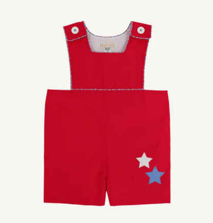 TBBC John Fitz Jon Jon Red with Stars Applique Broadcloth