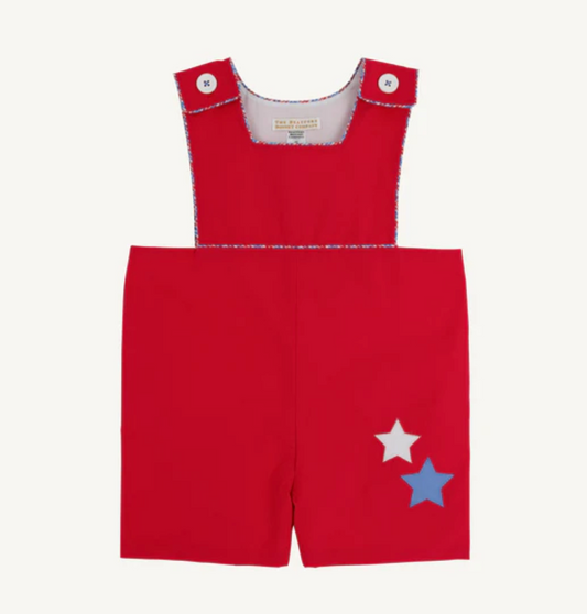 TBBC John Fitz Jon Jon Red with Stars Applique Broadcloth