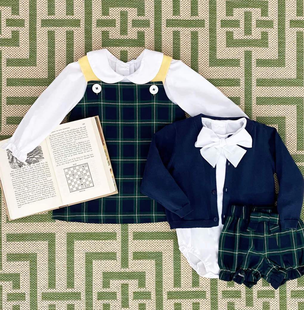 TBBC LS Maudes Peter Pan Collar Shirt/Onesie Broadcloth White