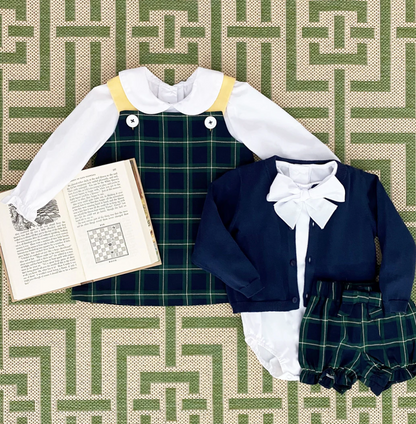 TBBC LS Maudes Peter Pan Collar Shirt/Onesie Broadcloth White