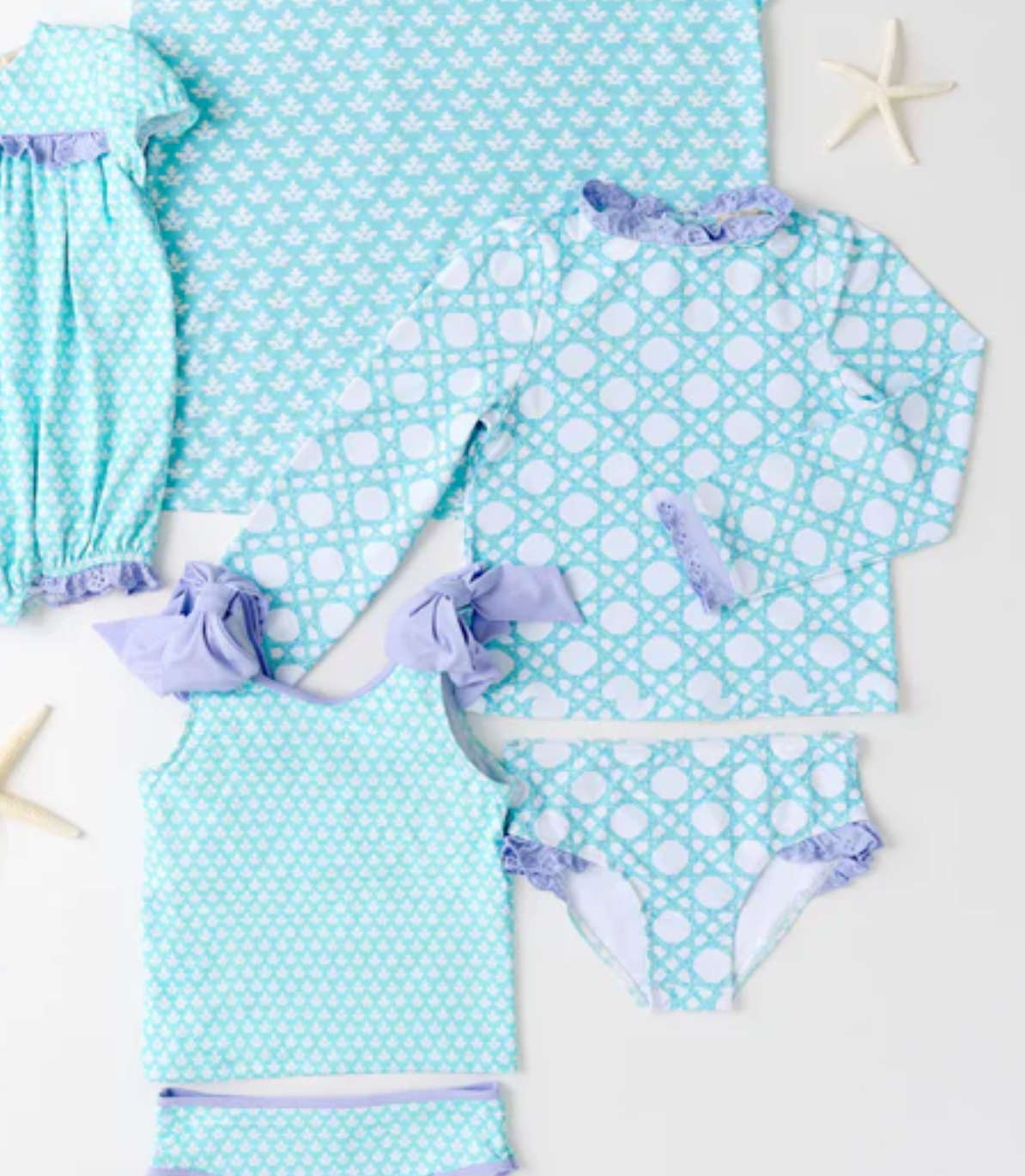 TBBC Wave Spotter Swim Set Catamaran Cane / Grace Bay Green