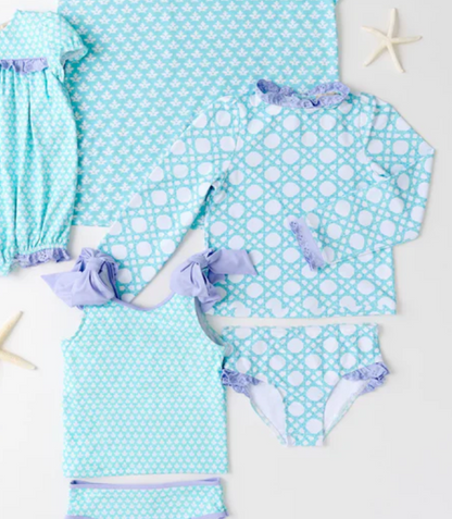 TBBC Wave Spotter Swim Set Catamaran Cane / Grace Bay Green