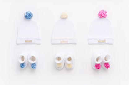 TBBC Bryer Booties Worth Ave White (pink, blue, or pearl)