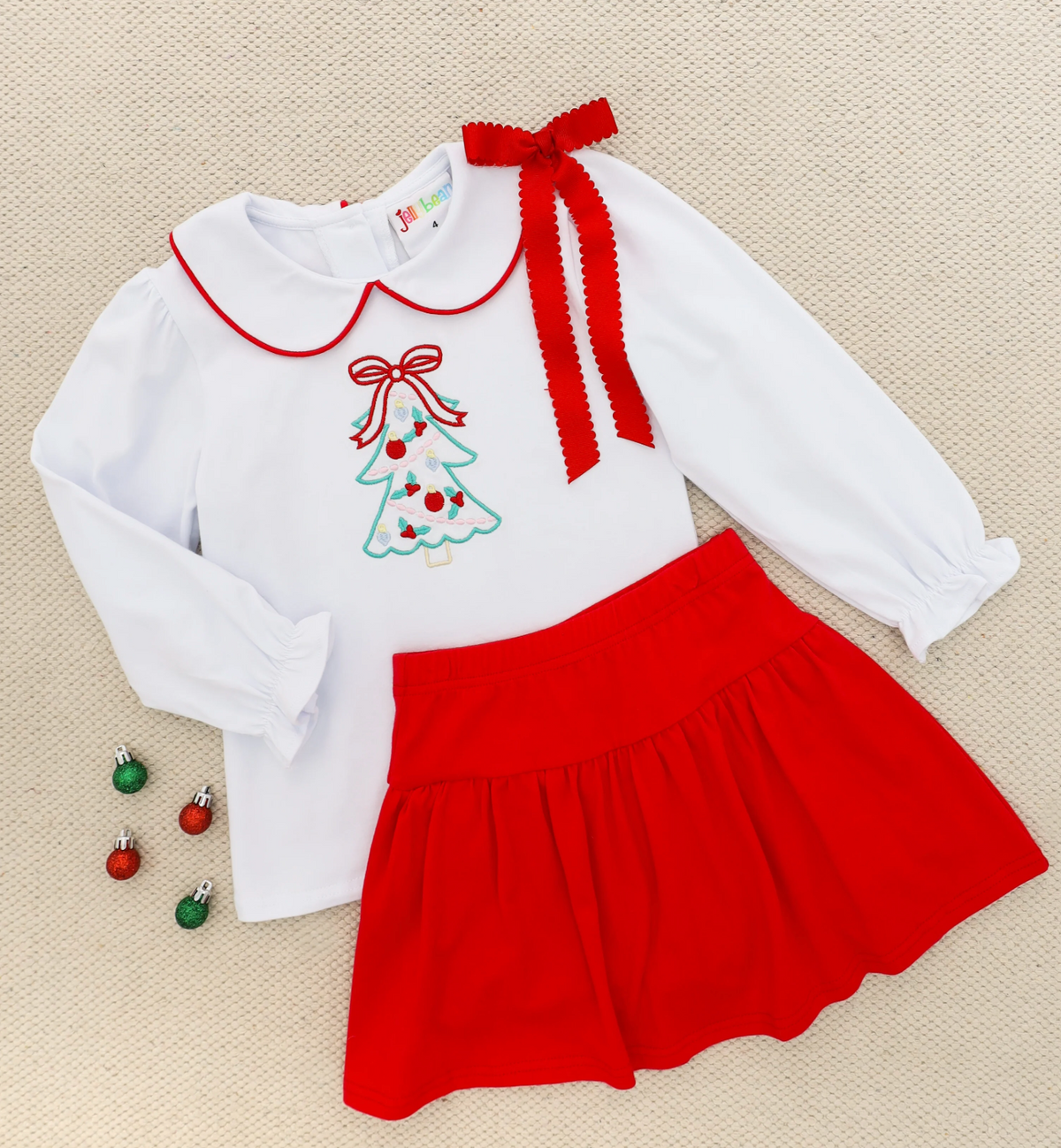 JB O Christmas Tree Skort Set