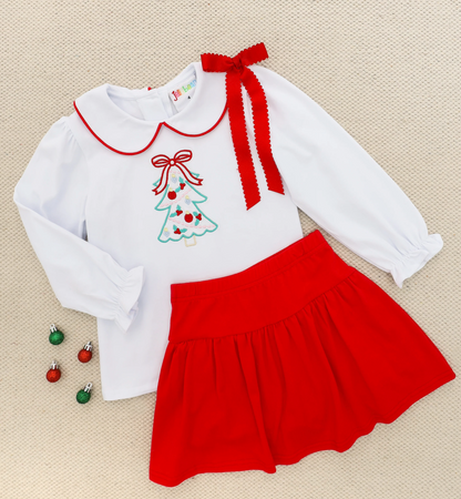 JB O Christmas Tree Skort Set