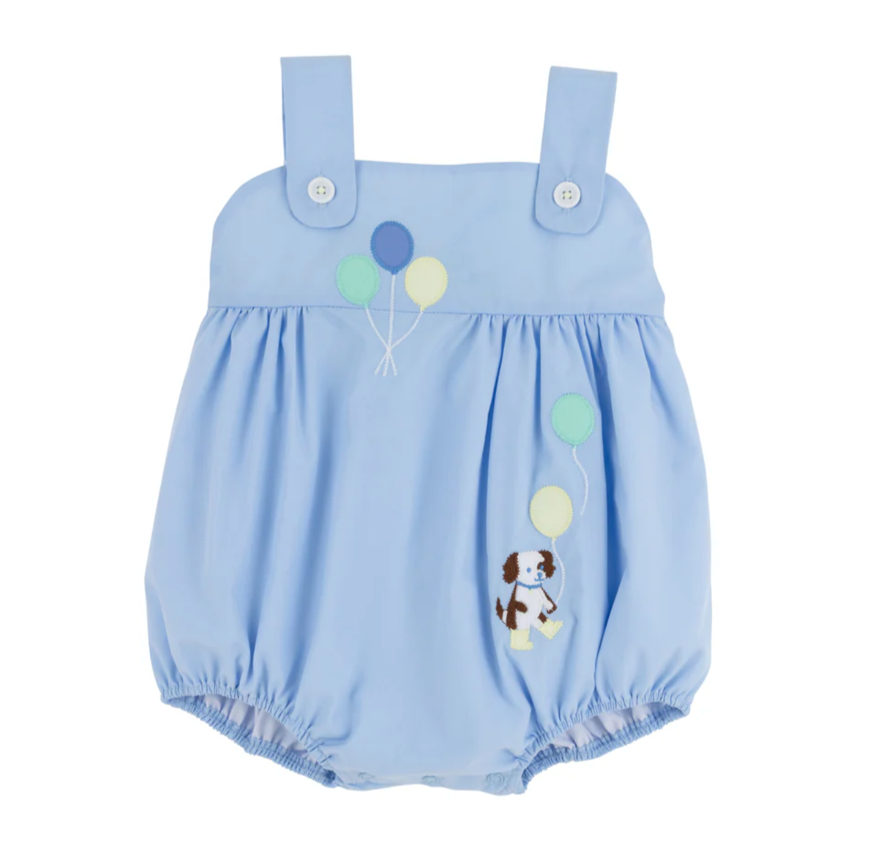 TBBC Bingham Bubble Dog Applique Beale St. Blue Broadcloth