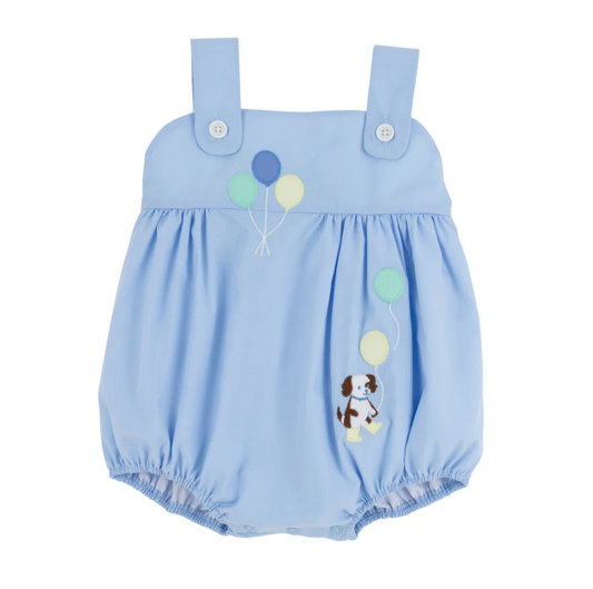 TBBC Bingham Bubble Dog Applique Beale St. Blue Broadcloth