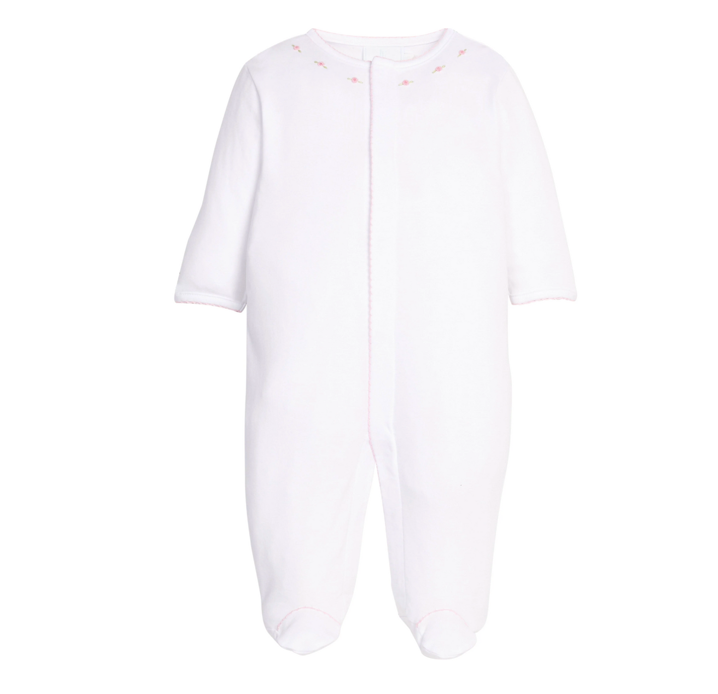 LE Embroidered Footie - Primrose