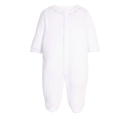 LE Embroidered Footie - Primrose