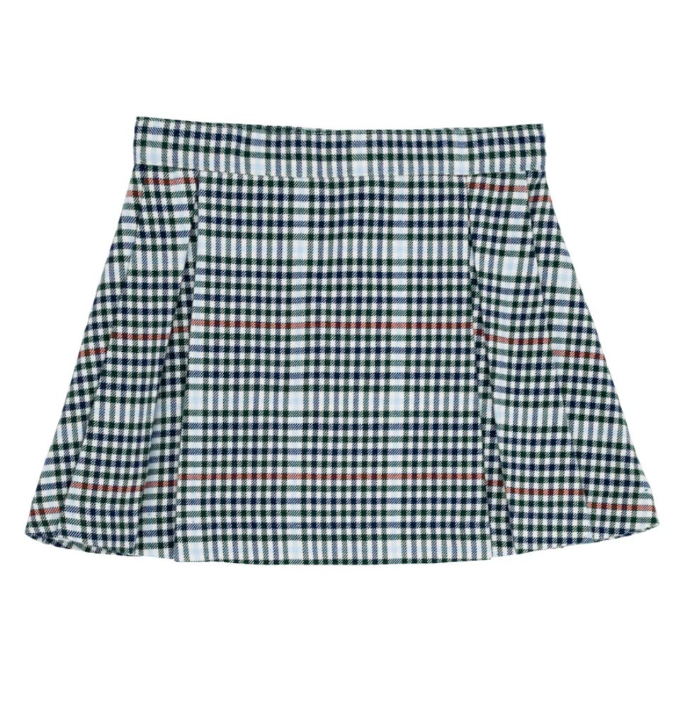 TBBC Parson Pleated Skirt - Woven Yarn- Highgate Houndstooth
