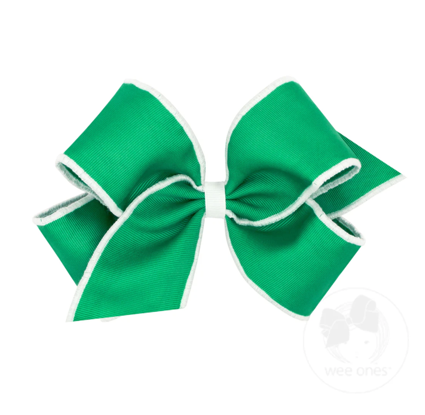 King Sporty Grosgrain Hair Bow with Serged Edge Wee Ones