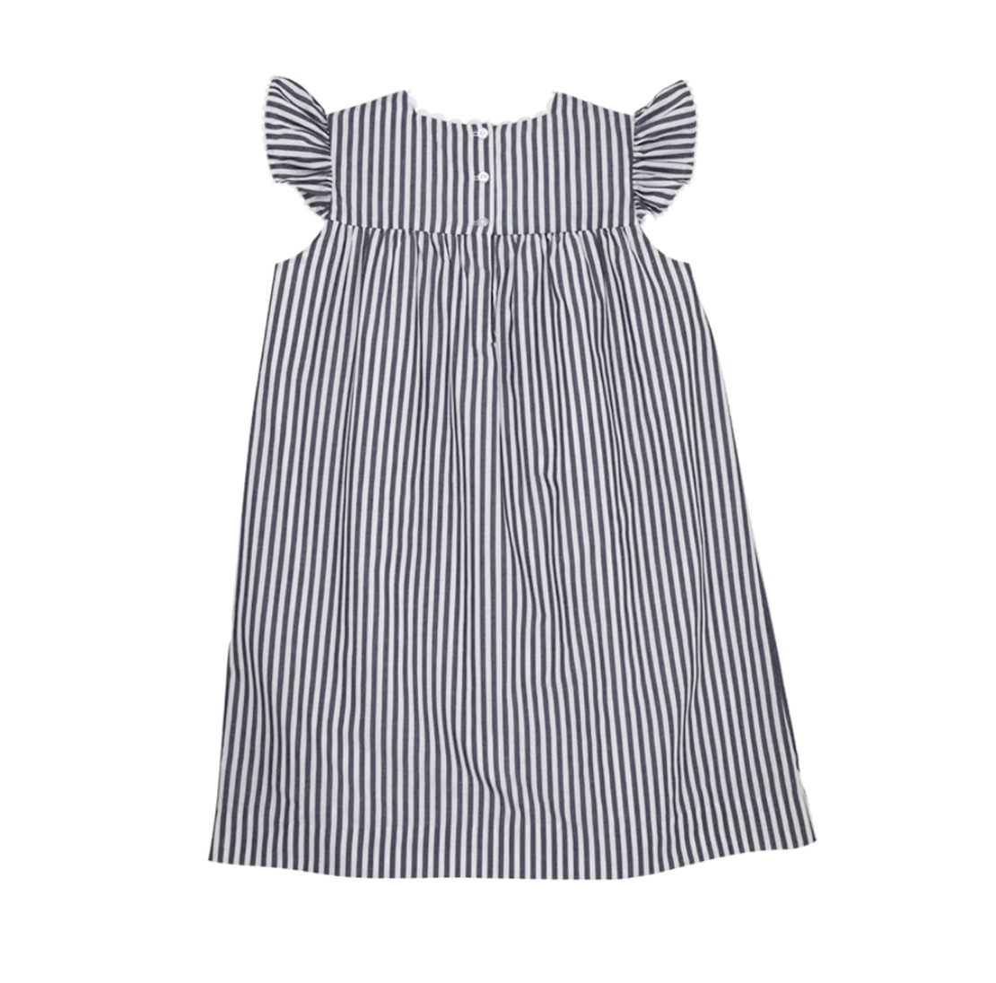 TBBC Rosemary Ric Rac Dress Nantucket Navy Stripe/Worth Avenue White