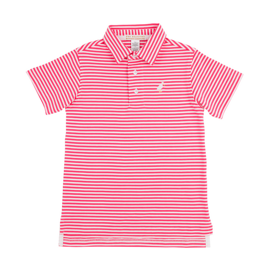 TBBC Prim & Proper Polo SS Palm Springs Punch Stripe/Multicolor -Pima
