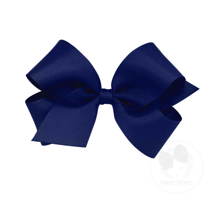 Medium Classic Grosgrain Hair Bow (Plain Wrap)- Wee Ones